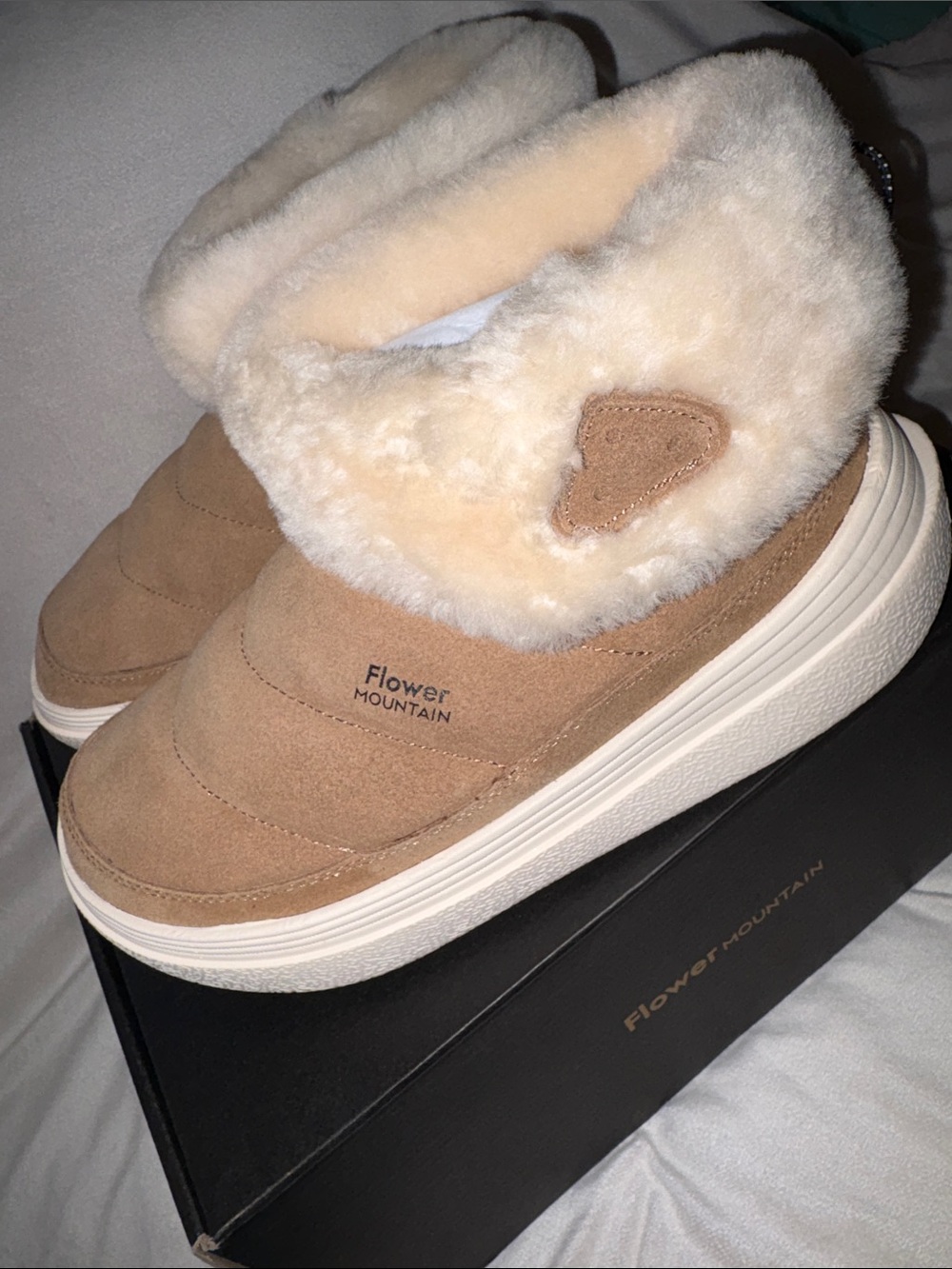 NWT Flower Mountain FAMI MID WOMAN Leather and wool ankle boots - Brown - Picture 14 of 16